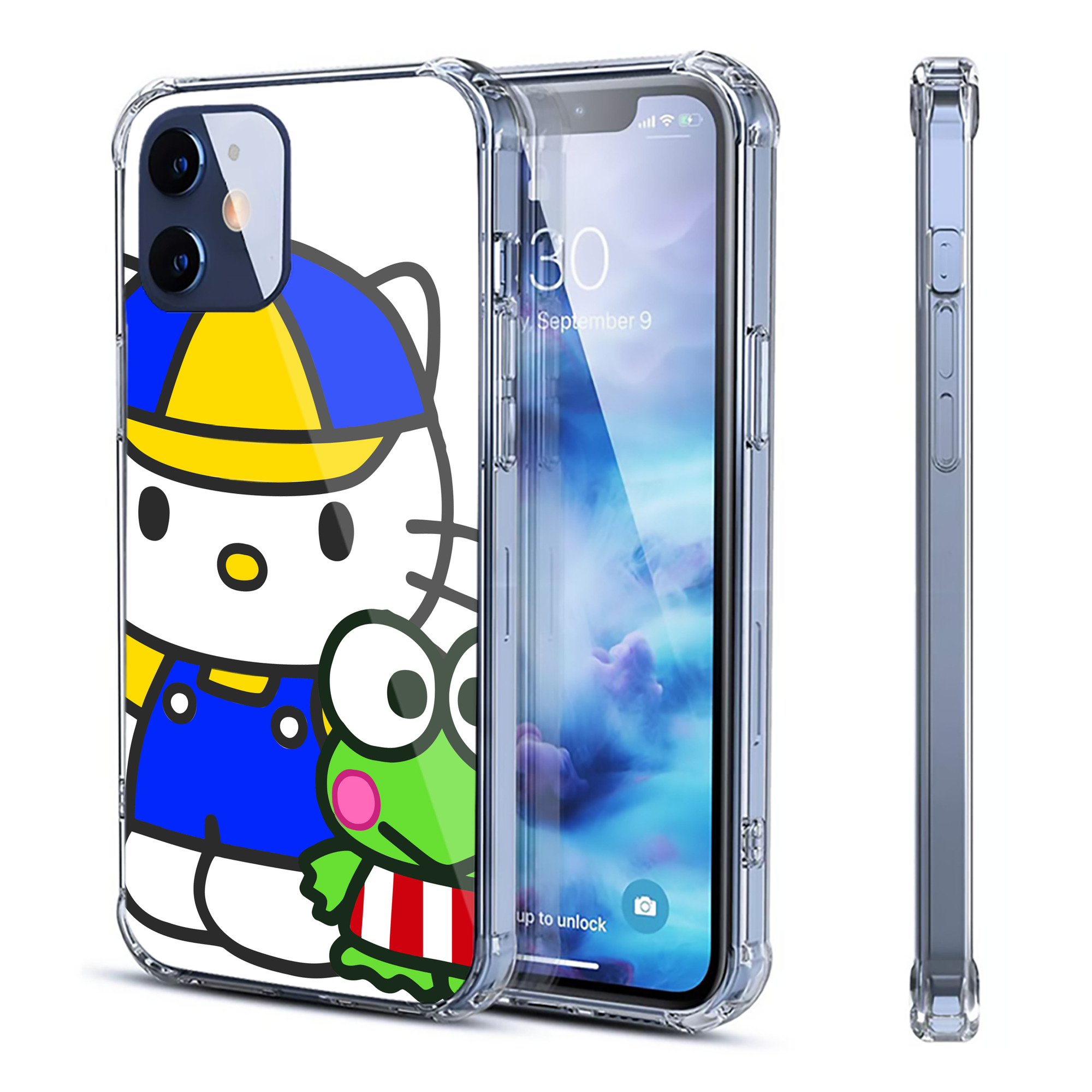 （画像用） Hello Kitty ハローキティ 【iPhone 12シリーズ対応】透明スマホケース（クリアソフトケース）